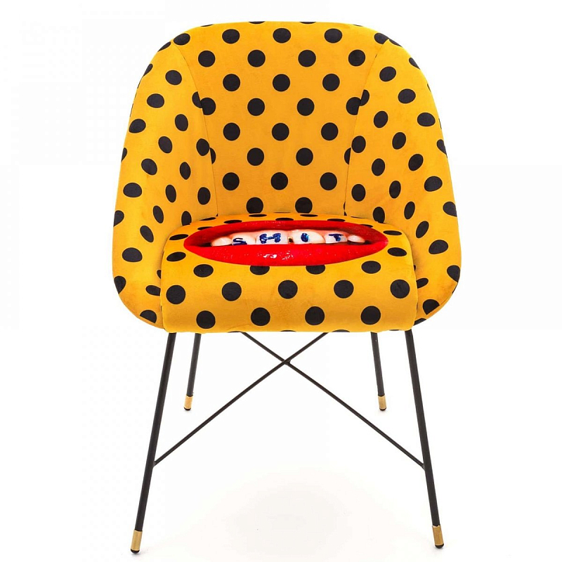Кресло Seletti Padded Chair Shit Желтый Черный Кресло Seletti Padded Chair Shit Желтый Черный в Челябинске | Loft Concept