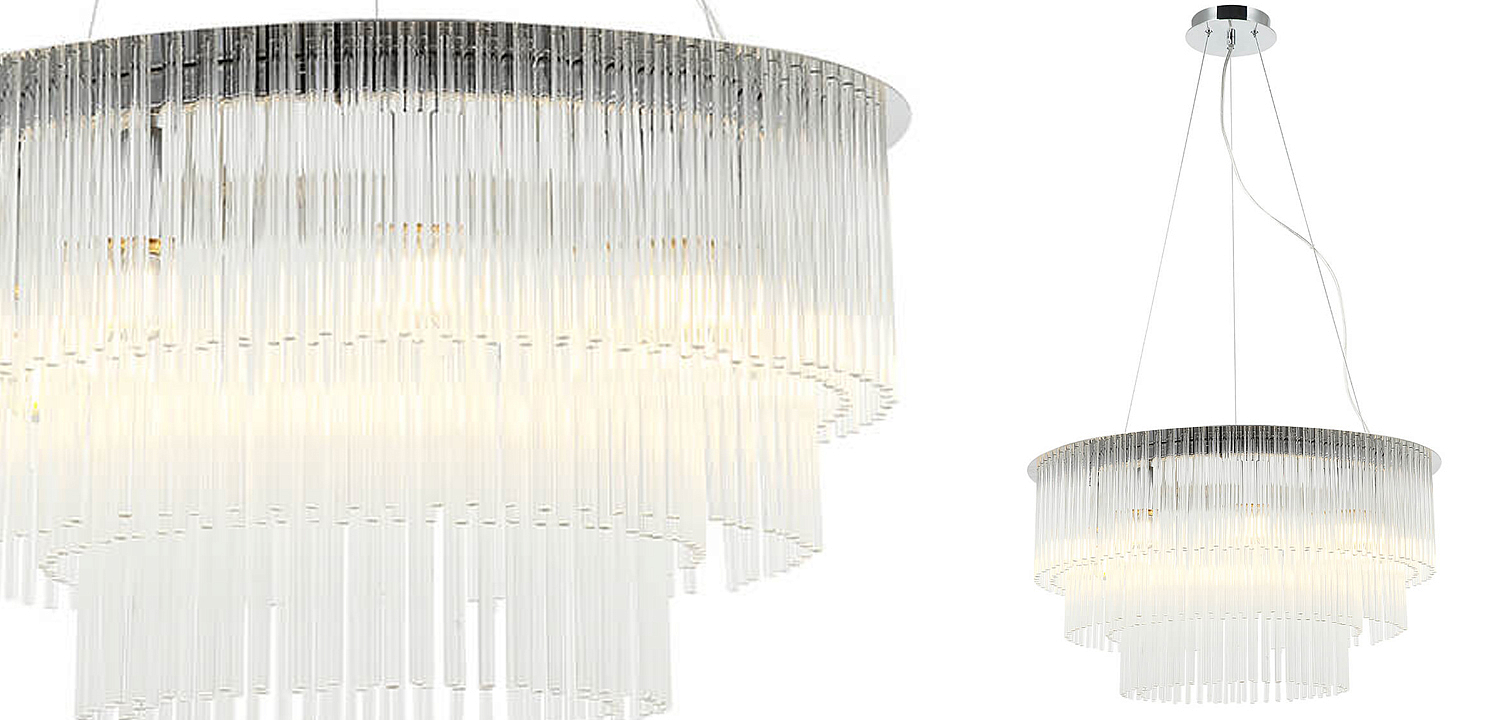 Люстра Harrison Chandelier chrome 9 lamp Люстра Harrison Chandelier chrome 9 lamp - Loft-Concept в Челябинске