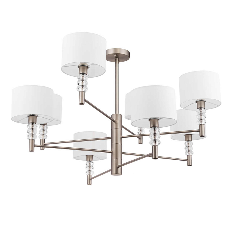 Люстра Cornaro Chandelier 8 Никель Белый в Челябинске | Loft Concept 