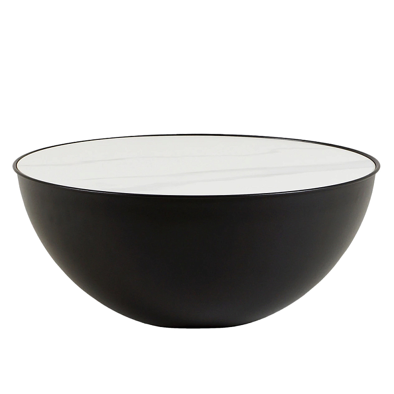 Столик журнальный в форме полусферы Table Bowl Черный Белый Столик журнальный в форме полусферы Table Bowl Черный Белый в Челябинске | Loft Concept