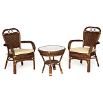 Комплект террасный из ротанга Eloise коричневый варинант исполнения - 1 | Loft Concept в Челябинске