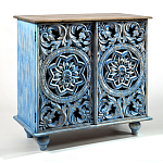 Комод с резным фасадом Blue Carved Chest of Drawers варинант исполнения - 2 | Loft Concept в Челябинске