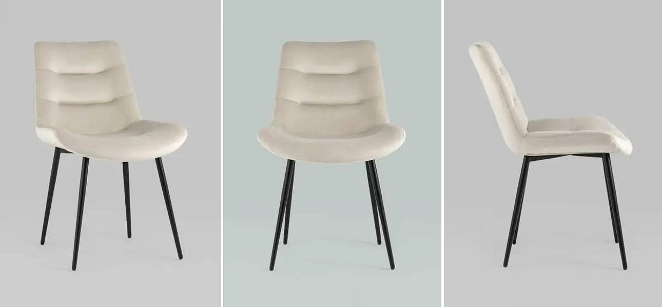 Стул Austin Chair Молочный Веелюр Стул Austin Chair Молочный Веелюр - Loft-Concept в Челябинске