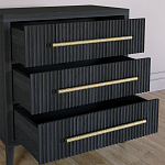 Комод Primo с 3 выдвижными ящиками Черный дуб варинант исполнения - 6 | Loft Concept в Челябинске