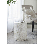 Приставной столик с рисунком из раковин устриц Bone Inlay варинант исполнения - 6 | Loft Concept в Челябинске