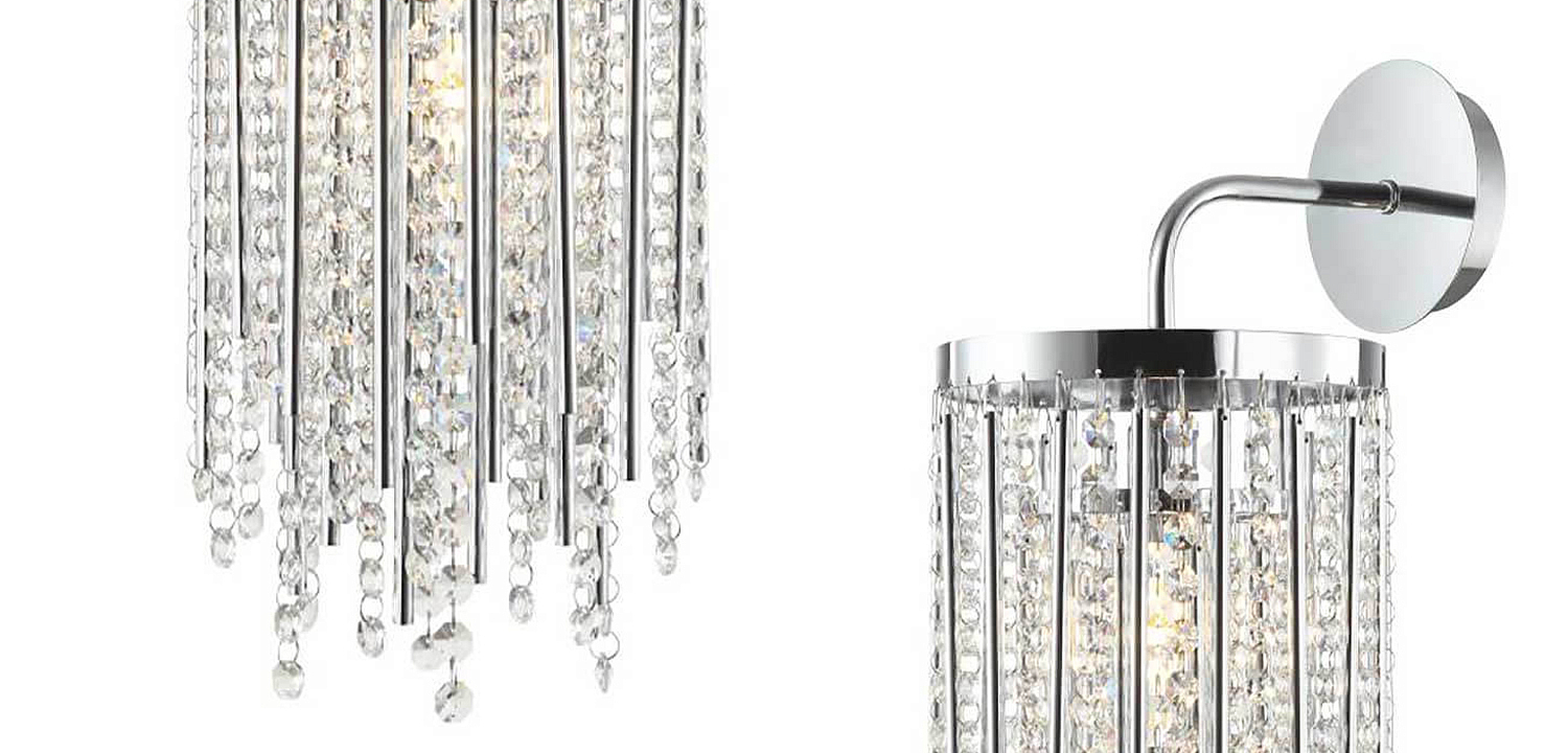 Бра Crystal Wind Chimes Chrome Wall Lamp Бра Crystal Wind Chimes Chrome Wall Lamp - Loft-Concept в Челябинске