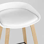 Барный стул на ножках из натурального дерева Boras White варинант исполнения - 7 | Loft Concept в Челябинске