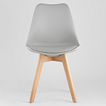 Стул с основой из пластика и мягким сиденьем Arvika Grey варинант исполнения - 2 | Loft Concept в Челябинске