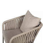 Стул серо-бежевый с декоративным плетением на спинке и подлокотниках Chair Weave варинант исполнения - 8 | Loft Concept в Челябинске