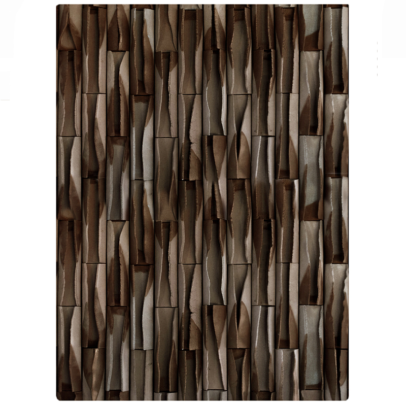 Дизайнерское Современное Панно Rhythmic Waves шоколадный цвет Шоколад в Челябинске | Loft Concept 