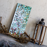 Постер на холсте в стиле шинуазри с изображением сада Chinoiserie Imperial Peach Garden Poster варинант исполнения - 2 | Loft Concept в Челябинске