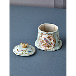 Шкатулка голубого цвета с рисунком и состаренным эффектом Eden Garden варинант исполнения - 6 | Loft Concept в Челябинске