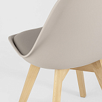 Стул с основой из пластика и мягким сиденьем Arvika Beige варинант исполнения - 6 | Loft Concept в Челябинске