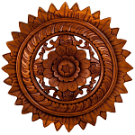 Панно из дерева круглое Flower Panel With Trees варинант исполнения - 1 | Loft Concept в Челябинске