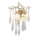 Бра с декором в виде ветвей и стеклянных подвесок в форме капель Droplet Chandelier варинант исполнения - 2 | Loft Concept в Челябинске
