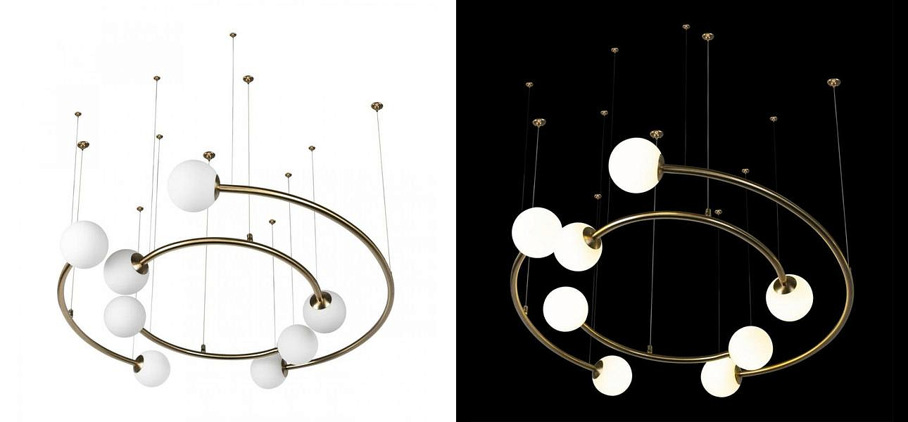 Дизайнерская Модульная Люстра PLANETARY two rings Gold 80 см Дизайнерская Модульная Люстра PLANETARY two rings Gold 80 см - Loft-Concept в Челябинске
