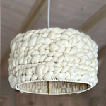 Вязаный шерстяной светильник Knitted wool lamp Cylinder варинант исполнения - 2 | Loft Concept в Челябинске
