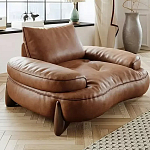 Кресло кожаное с деревянным каркасом Medieval Furniture варинант исполнения - 4 | Loft Concept в Челябинске