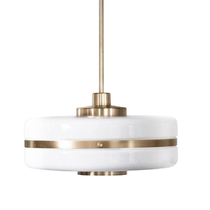 Подвесной светильник BERT FRANK Masina Pendant Lamp Белый Латунь Подвесной светильник BERT FRANK Masina Pendant Lamp Белый Латунь в Челябинске | Loft Concept