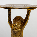 Столик с подстольем в виде обезьянки Bombay Gold варинант исполнения - 4 | Loft Concept в Челябинске