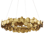 Люстра круглая из многослойных золотых дисков Metal Disc Chandelier варинант исполнения - 5 | Loft Concept в Челябинске