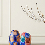 Люстра  с круглыми прозрачными шарами на серебряном каркасе Silver Stalk варинант исполнения - 3 | Loft Concept в Челябинске