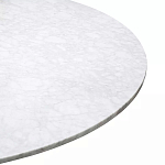 Круглый обеденный стол с белой мраморной столешницей White Tabletop on Black Base варинант исполнения - 6 | Loft Concept в Челябинске