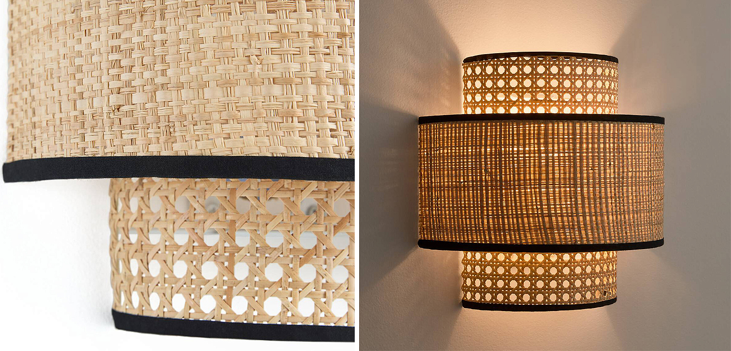 Бра Ottar Wicker Double lampshade - Loft-Concept в Челябинске