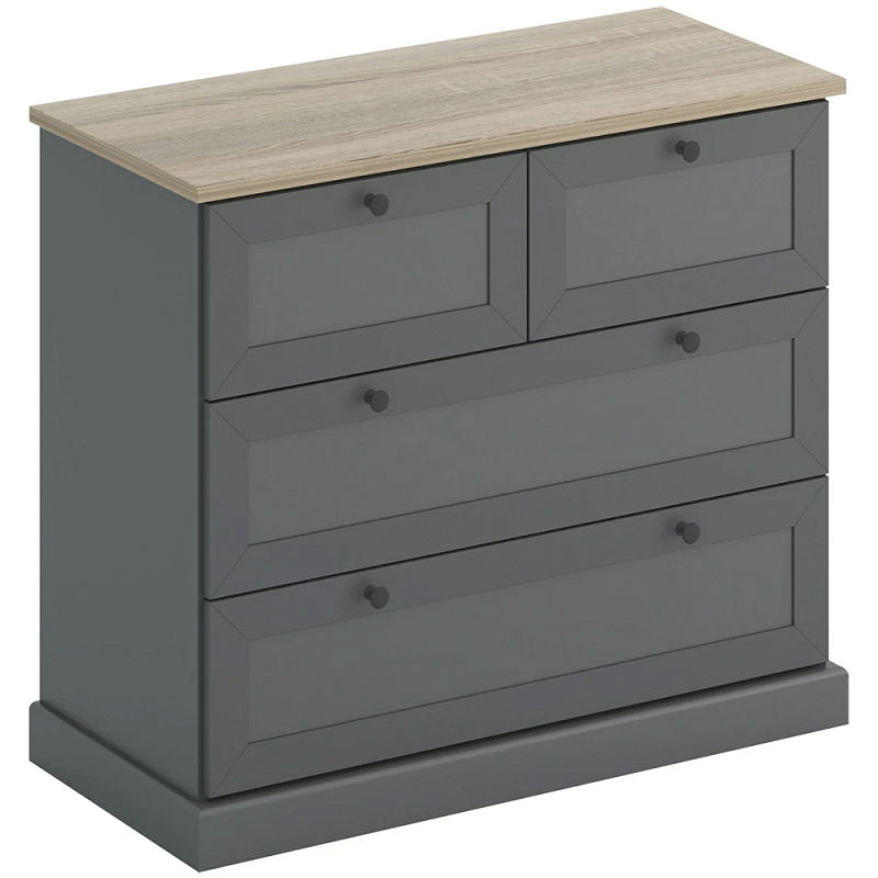 Комод с 4-мя ящиками Percent Chest of Drawers Серый Древесина Комод с 4-мя ящиками Percent Chest of Drawers Серый Древесина в Челябинске | Loft Concept