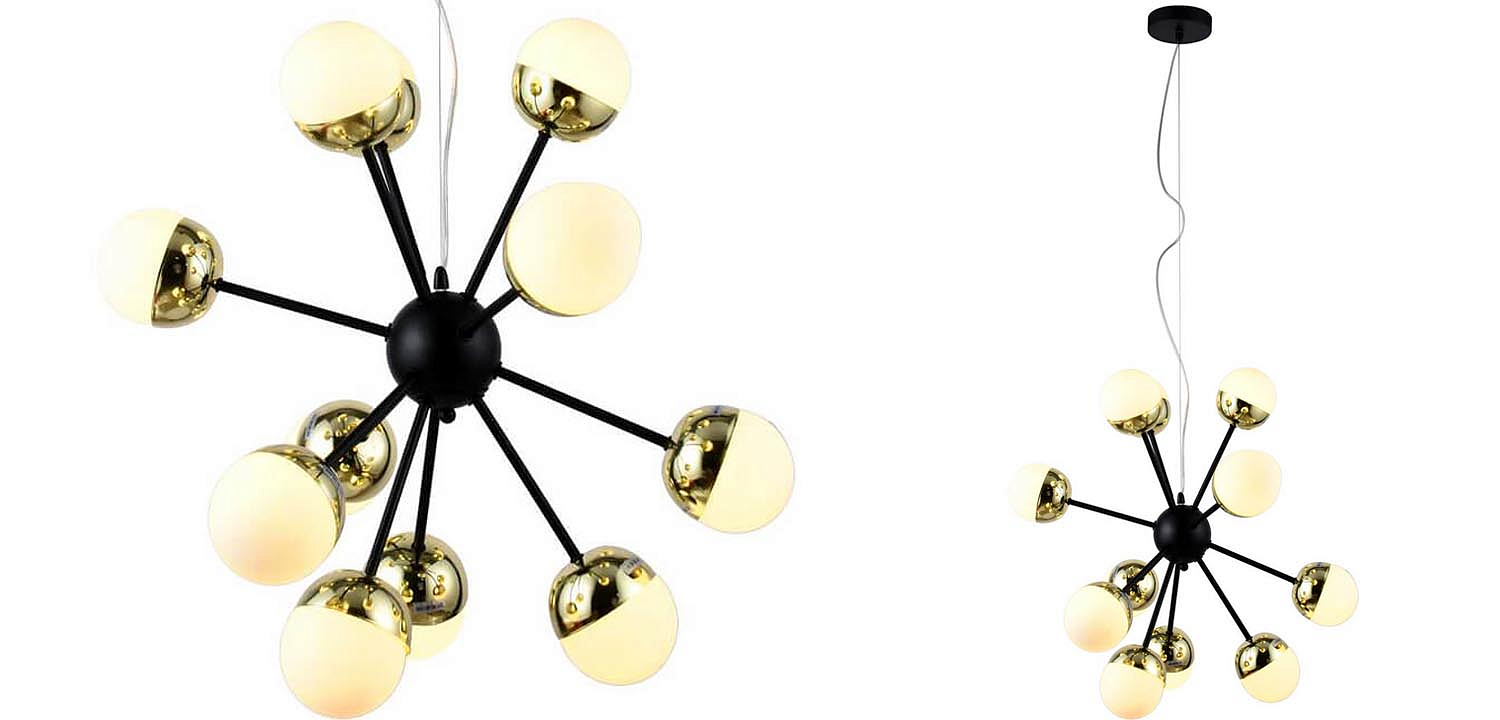Люстра Sputnik White and Gold Globe Chandelier 12 Люстра Sputnik White and Gold Globe Chandelier 12 - Loft-Concept в Челябинске