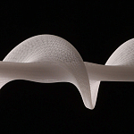 Люстра горизонтальная с волнистым белым плафоном Golden Swirl варинант исполнения - 7 | Loft Concept в Челябинске