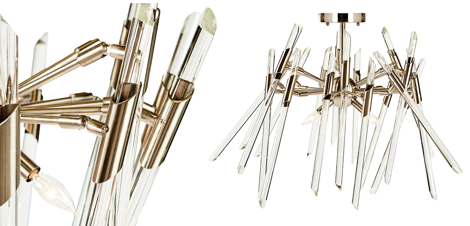 Потолочный светильник Ice Rods Chandelier nickel Потолочный светильник Ice Rods Chandelier nickel - Loft-Concept в Челябинске