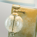 Бра со стеклянным шарообразным декором с пузырьками и бежевым абажуром Feiss варинант исполнения - 3 | Loft Concept в Челябинске