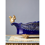 Чаша темно-синего цвета из фарфора с бронзовыми фигурками белок Eden Garden porcelain and bronze варинант исполнения - 2 | Loft Concept в Челябинске