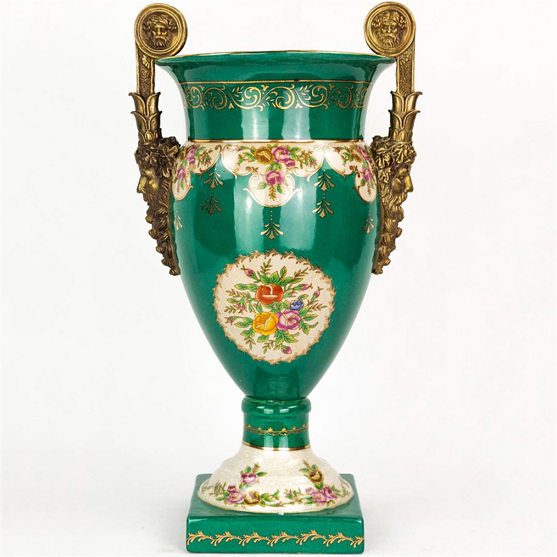 Фарфоровая ваза Emerald Goblet Изумрудный Бронза Фарфоровая ваза Emerald Goblet Изумрудный Бронза в Челябинске | Loft Concept