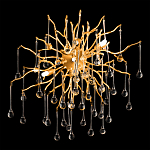 Бра с лучеобразным основанием и подвесками из прозрачного стекла в виде длинных капель Droplet Chandelier варинант исполнения - 2 | Loft Concept в Челябинске