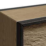 ТВ тумба 2 двери и 2 ящика с подсветкой на рельефном фасаде Warm Industrial варинант исполнения - 6 | Loft Concept в Челябинске