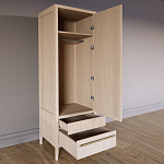 Узкий Шкаф Primo с 2 выдвижными ящиками Светлый дуб варинант исполнения - 7 | Loft Concept в Челябинске