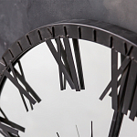 Часы настенные зеркальные с чёрным металлическим циферблатом Mirror Tower Clock варинант исполнения - 4 | Loft Concept в Челябинске