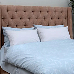 Постельное белье голубого цвета из перкаля с принтом 200х220 см Aurora Allure варинант исполнения - 6 | Loft Concept в Челябинске