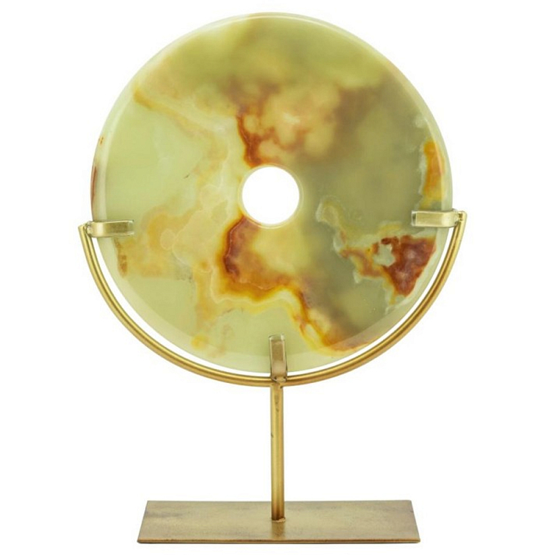 Статуэтка Disk Jade Stand Small Золотой Зеленый Статуэтка Disk Jade Stand Small Золотой Зеленый в Челябинске | Loft Concept