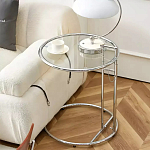 Дизайнерский журнальный стол круглый на стальном каркасе Fahek варинант исполнения - 2 | Loft Concept в Челябинске