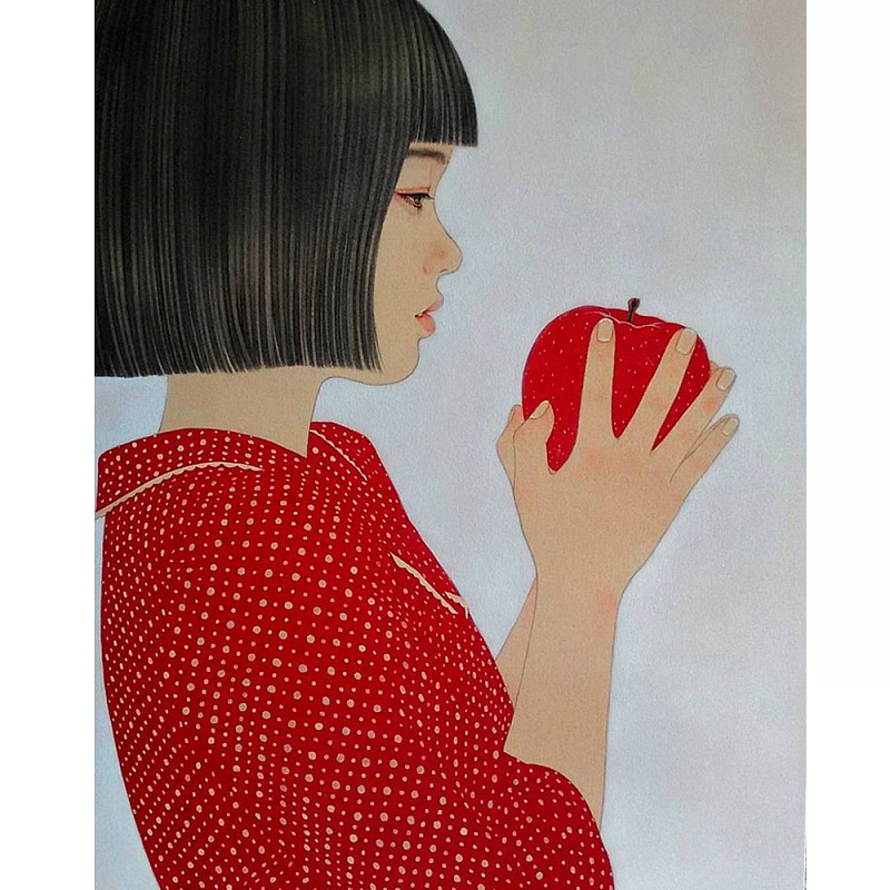 Картина маслом Девушка с яблоком Under the Apple Tree Мульти Картина маслом Девушка с яблоком Under the Apple Tree Мульти в Челябинске | Loft Concept