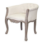 Кресло низкое в стиле прованс Бежевый Лен Louis French Armchair  варинант исполнения - 3 | Loft Concept в Челябинске
