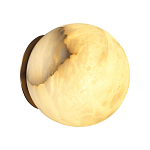 Настенно-потолочный светильник с плафоном в форме шара из алебастра Cryptocrystalline Stone варинант исполнения - 8 | Loft Concept в Челябинске