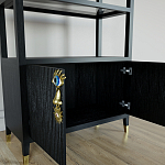 Стеллаж со стеклянными полками Elsa Dreams Black варинант исполнения - 2 | Loft Concept в Челябинске