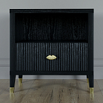 Прикроватная тумбочка с полкой Elsa Dreams Black варинант исполнения - 5 | Loft Concept в Челябинске