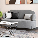 Диван в велюровой обивке серого цвета COLOR BLOCK варинант исполнения - 8 | Loft Concept в Челябинске