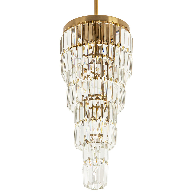 Многоярусная люстра с прямоугольными хрустальными подвесками Allard Crystal Chandelier Латунь Прозрачное Стекло Многоярусная люстра с прямоугольными хрустальными подвесками Allard Crystal Chandelier Латунь Прозрачное Стекло в Челябинске | Loft Concept