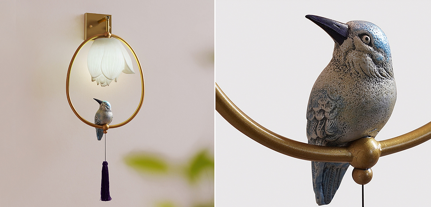 Бра White Flower and bird Sconce Бра White Flower and bird Sconce - Loft-Concept в Челябинске